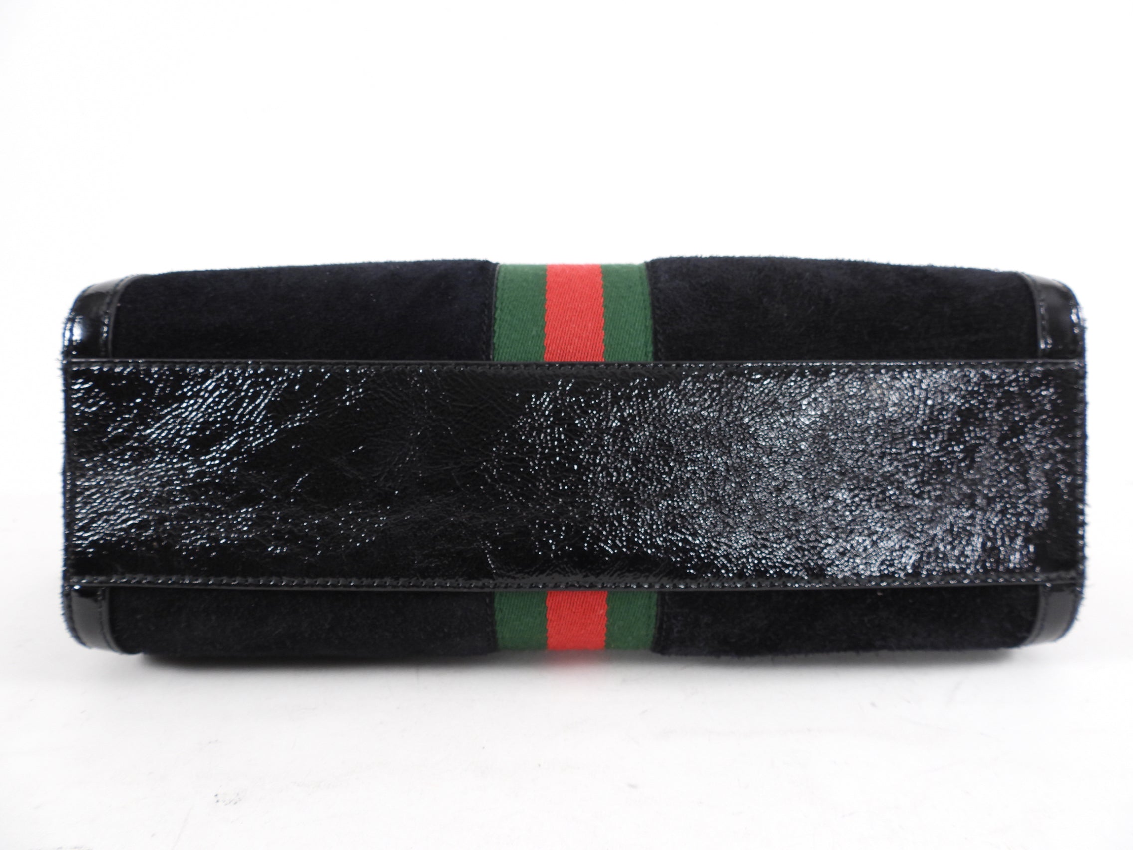 Gucci Black Suede and Patent Ophidia Doctor Bag