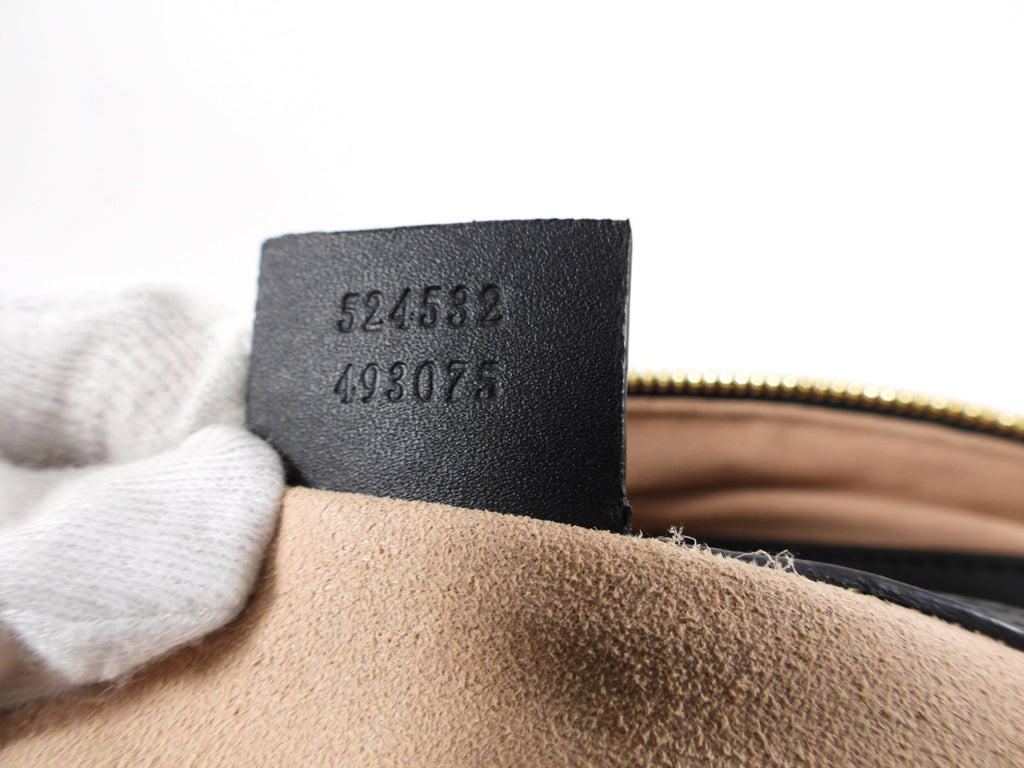Gucci Black Suede and Patent Ophidia Doctor Bag