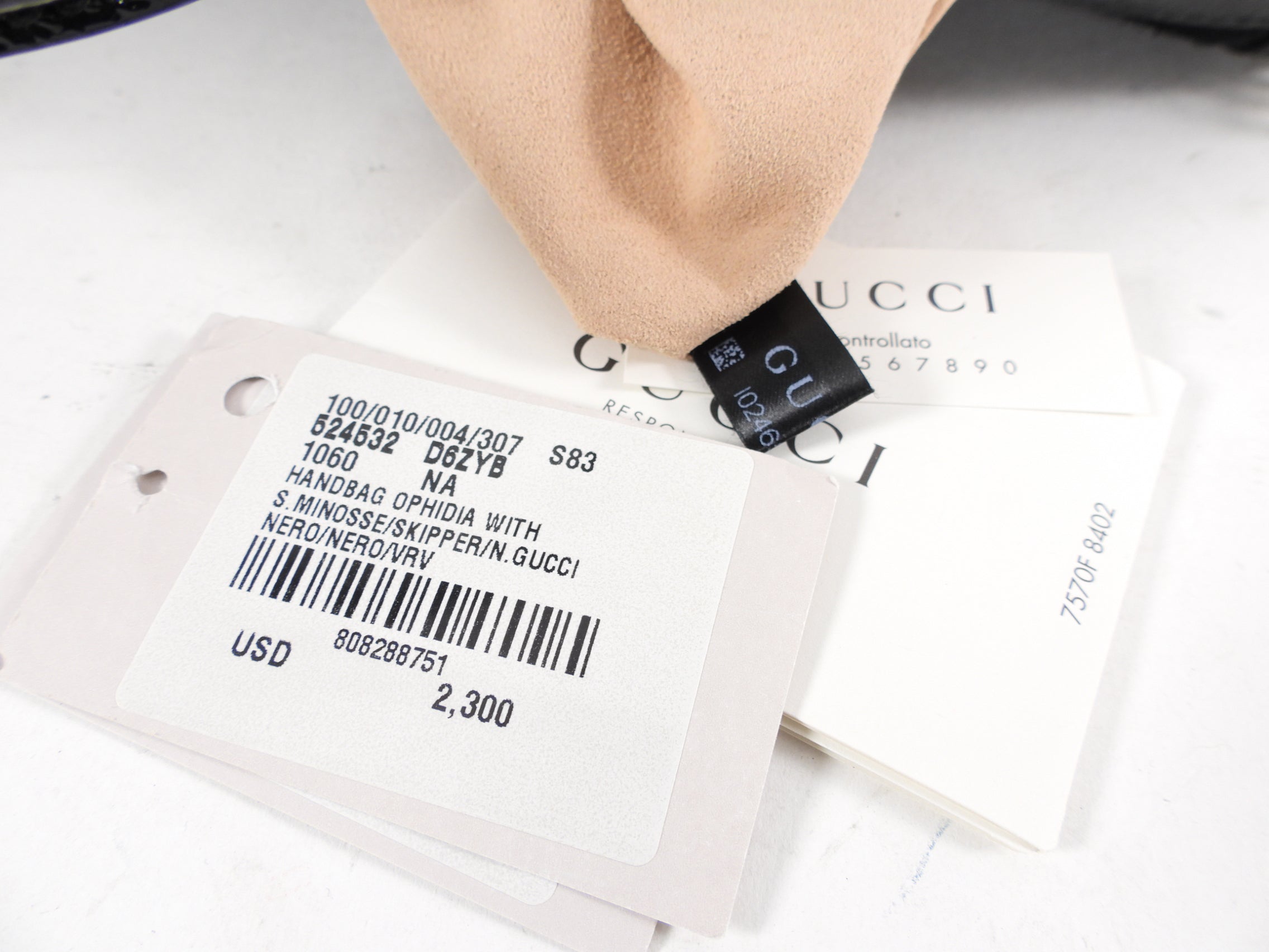 Gucci Black Suede and Patent Ophidia Doctor Bag
