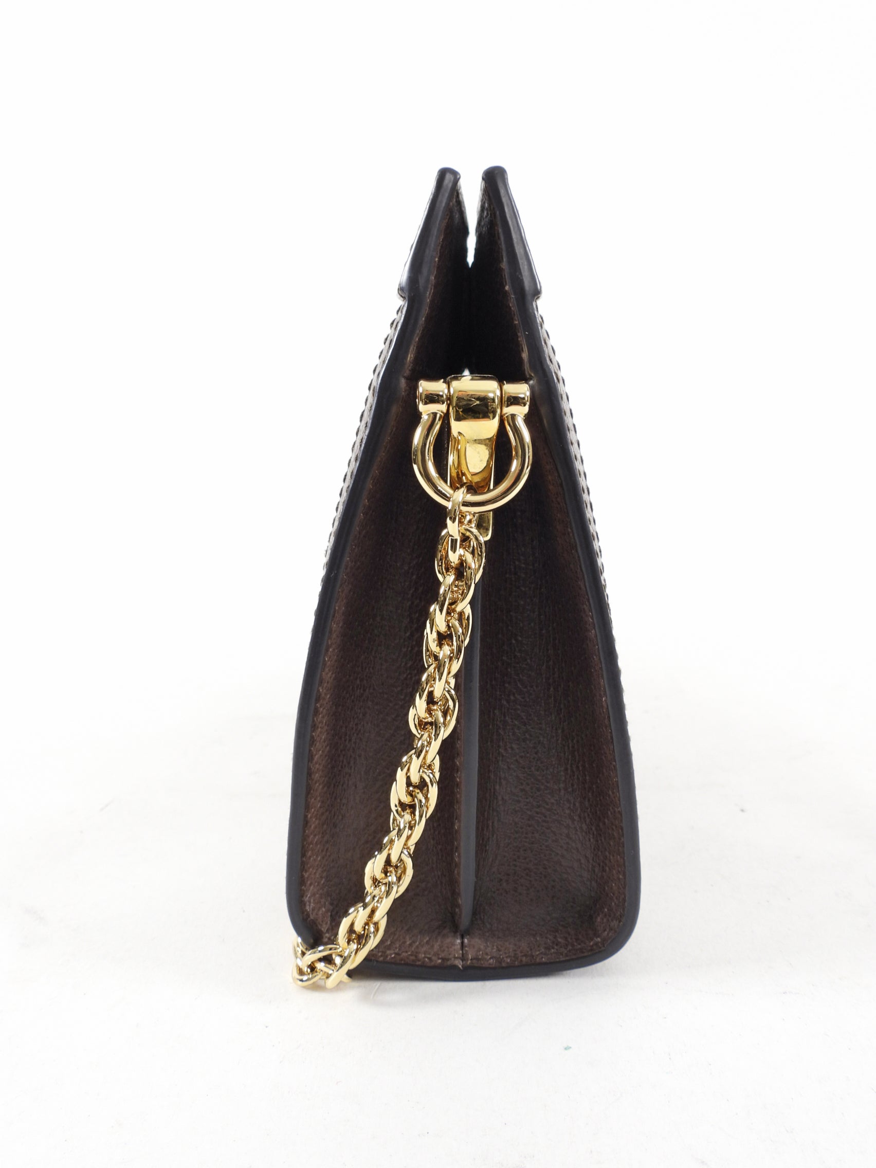 Gucci Brown Monogram GG Web Ophidia Small Shoulder Bag