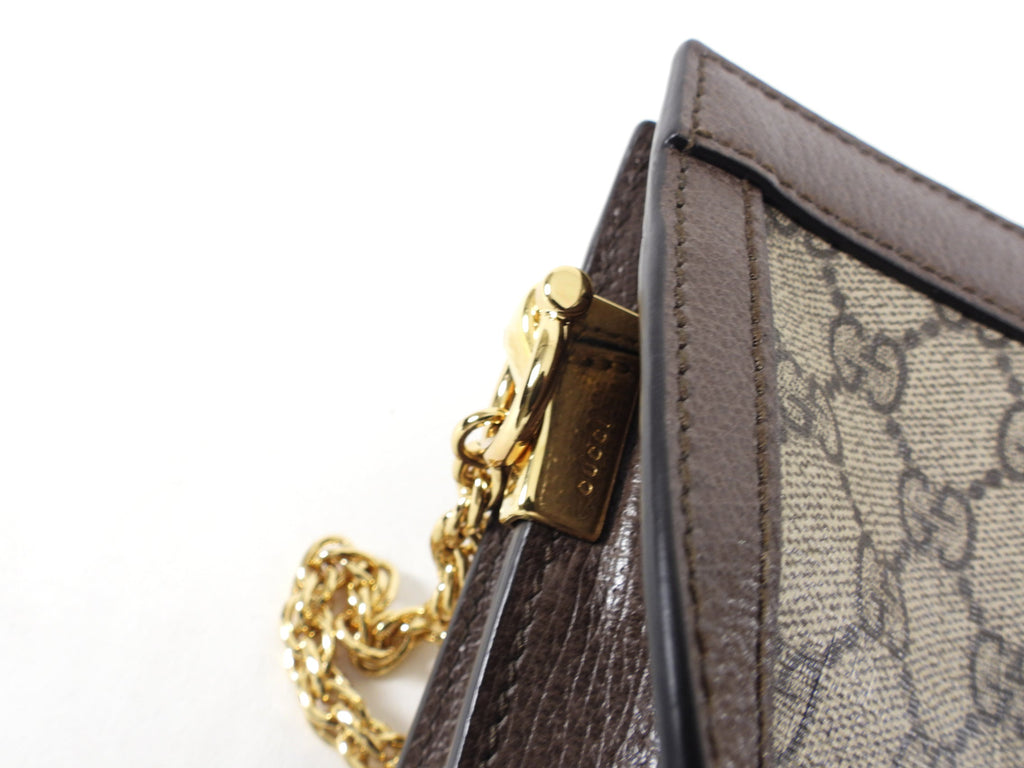 Gucci Brown Monogram GG Web Ophidia Small Shoulder Bag