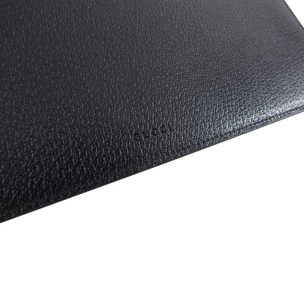 Gucci 2019 Marmont Black Leather GG Portfolio Clutch Bag