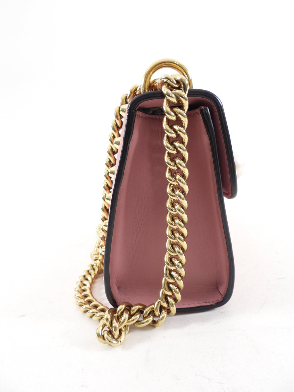 Gucci Small Quartz Pink Pearly Padlock Chain Bag