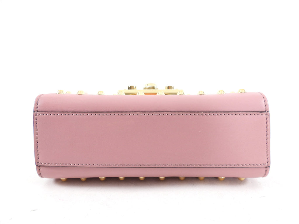 Gucci Small Quartz Pink Pearly Padlock Chain Bag