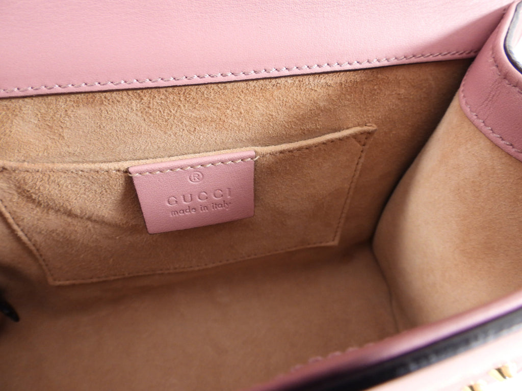 Gucci Small Quartz Pink Pearly Padlock Chain Bag