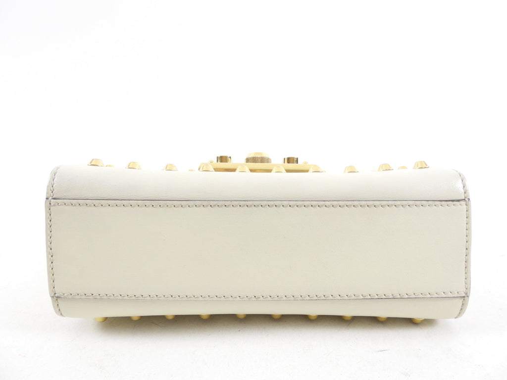 Gucci Small Ivory Pearly Padlock Chain Bag