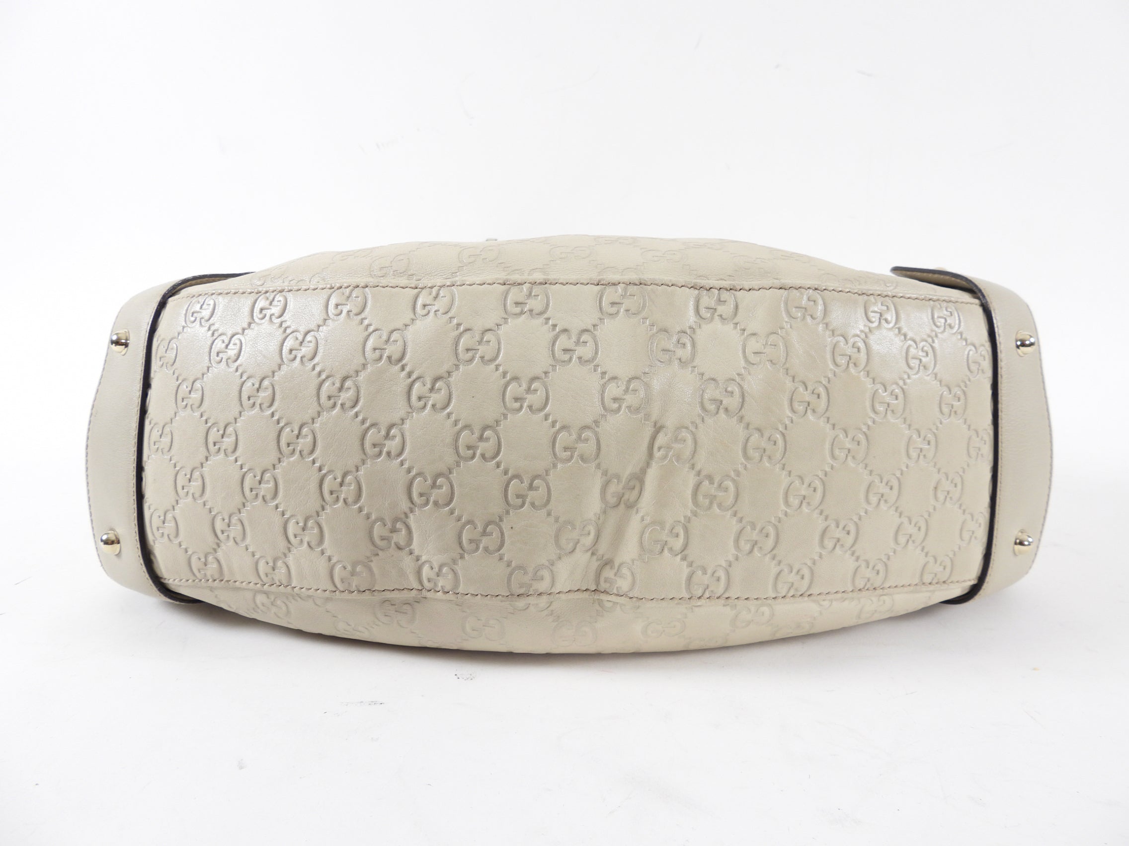 Gucci Ivory Guccissima Leather Braided Strap Pelham Tote Bag