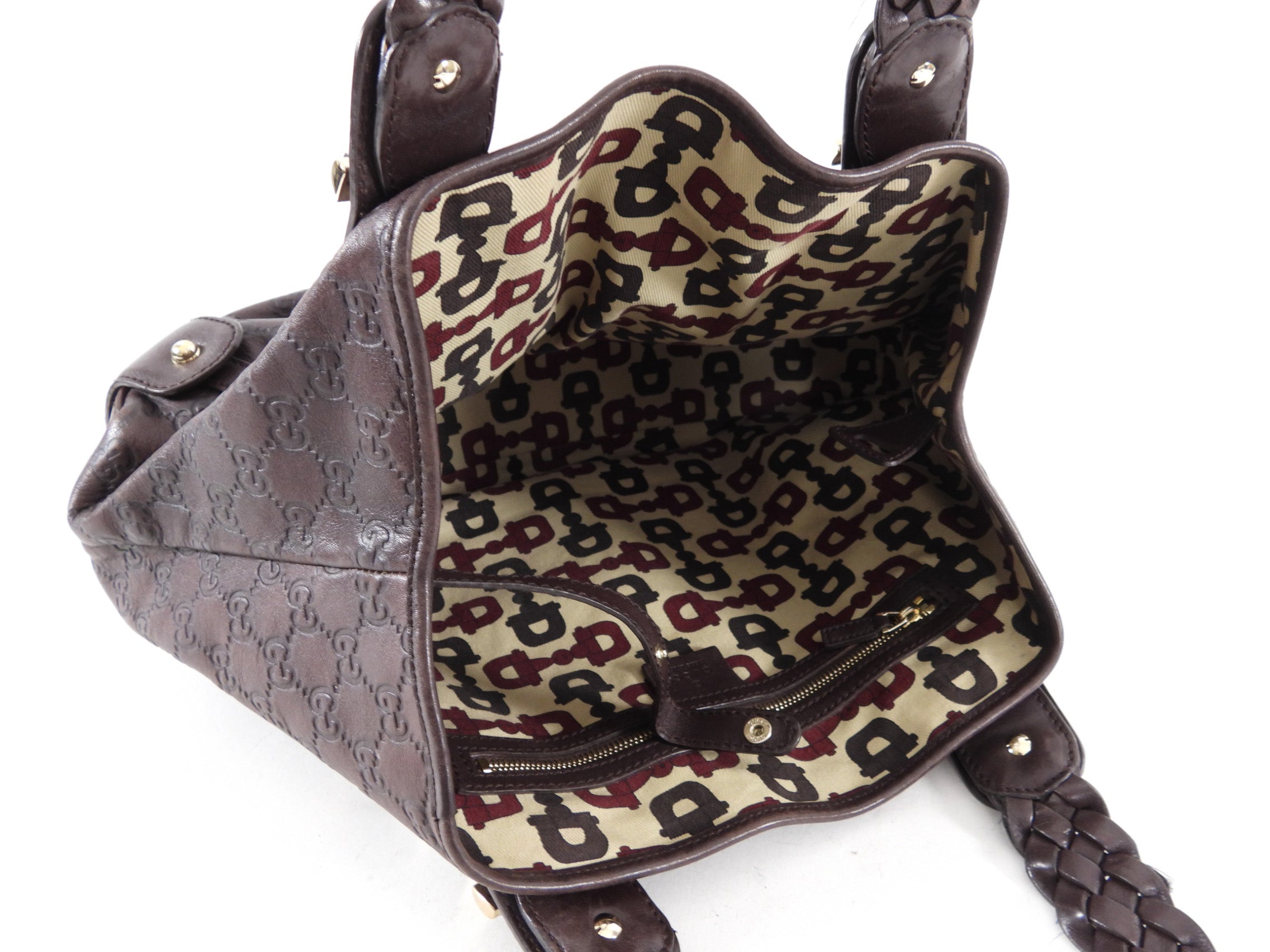 Gucci Guccissima Brown Leather Pellham Bag