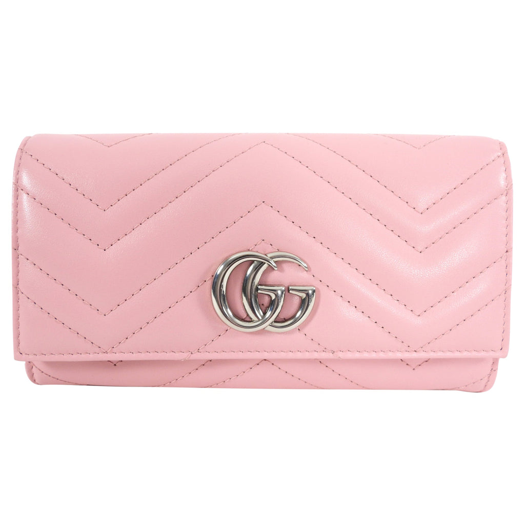 Gucci Pink Matelasse Marmont Long Wallet