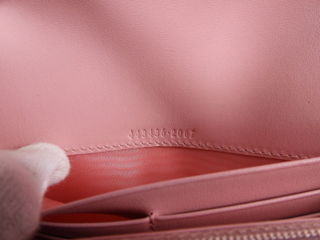 Gucci Pink Matelasse Marmont Long Wallet