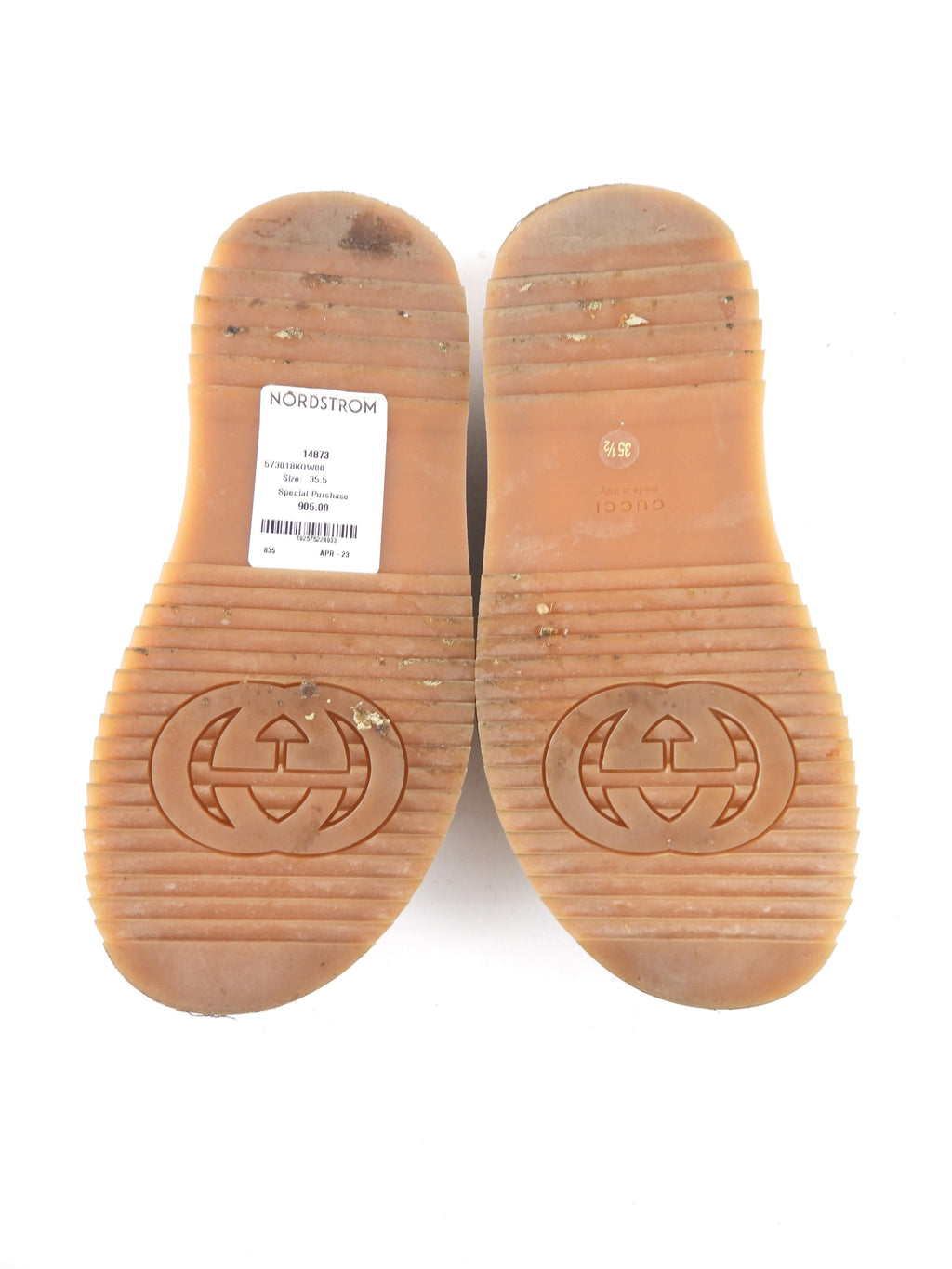 Gucci Monogram Canvas Platform Slides - 35.5 / USA 6 / 6.5