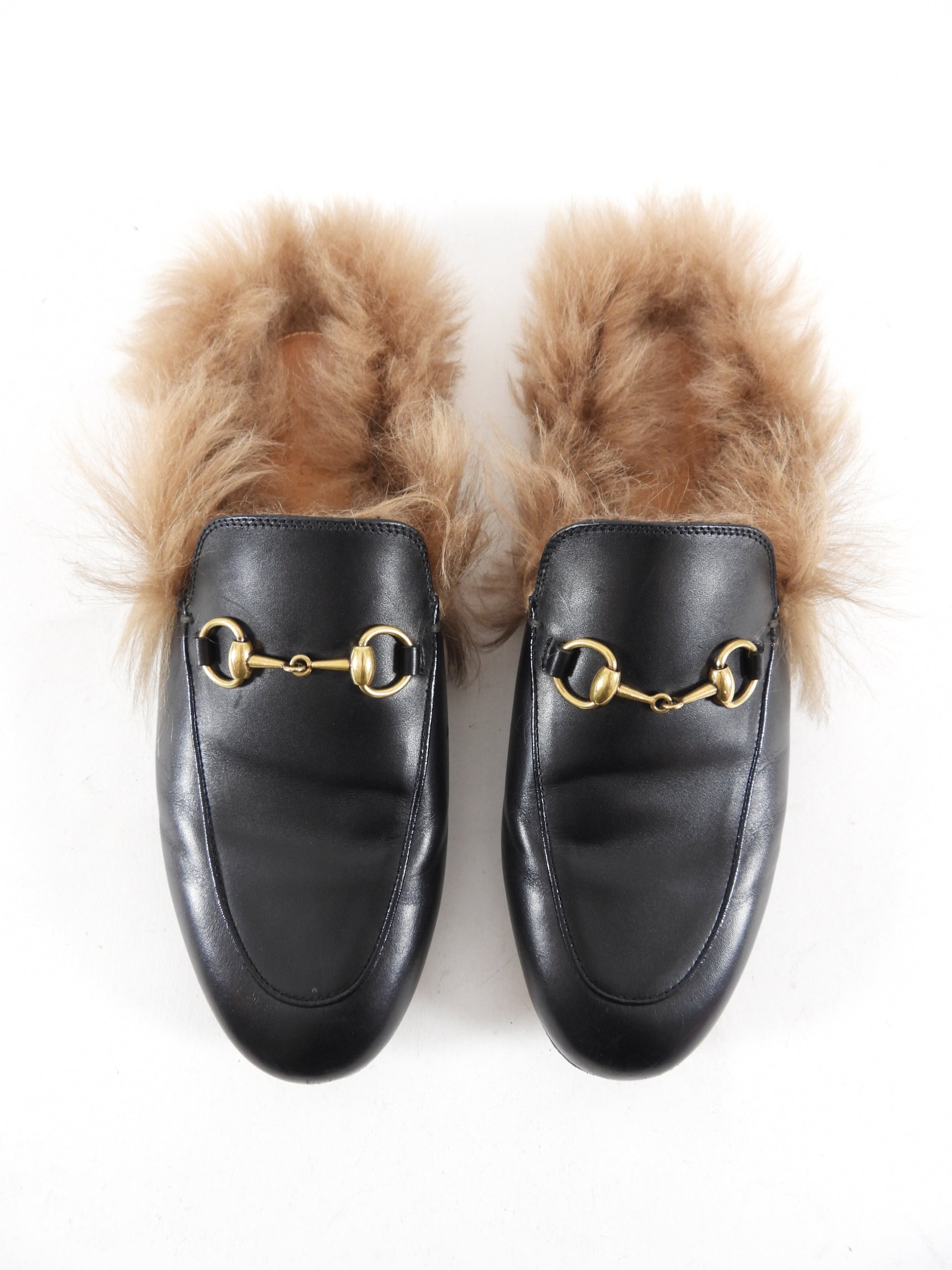 Gucci Black Leather Horsebit Princetown Slipper - 36.5