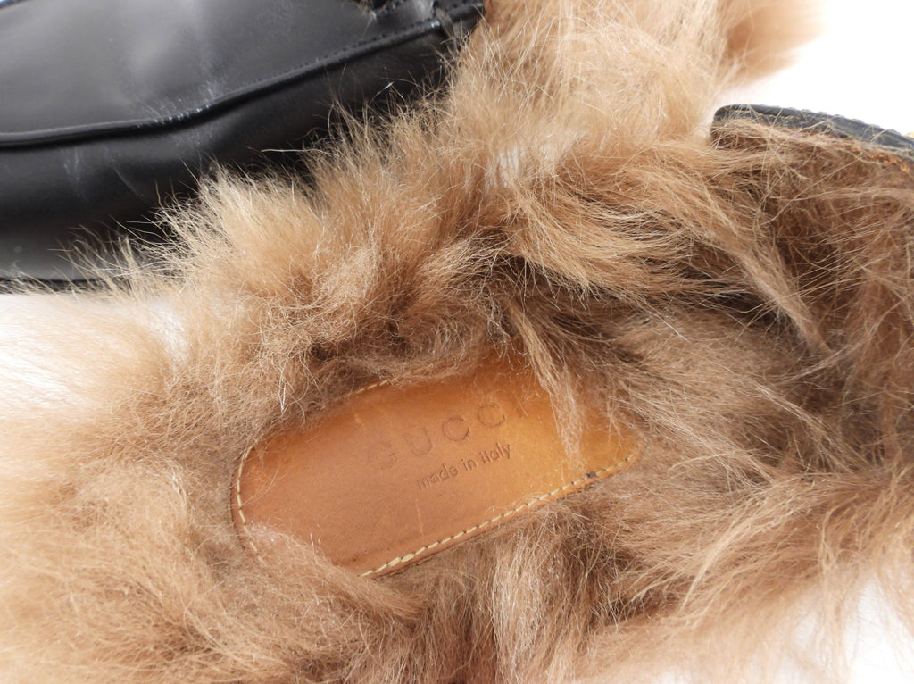 Gucci Black Leather Horsebit Princetown Slipper - 36.5
