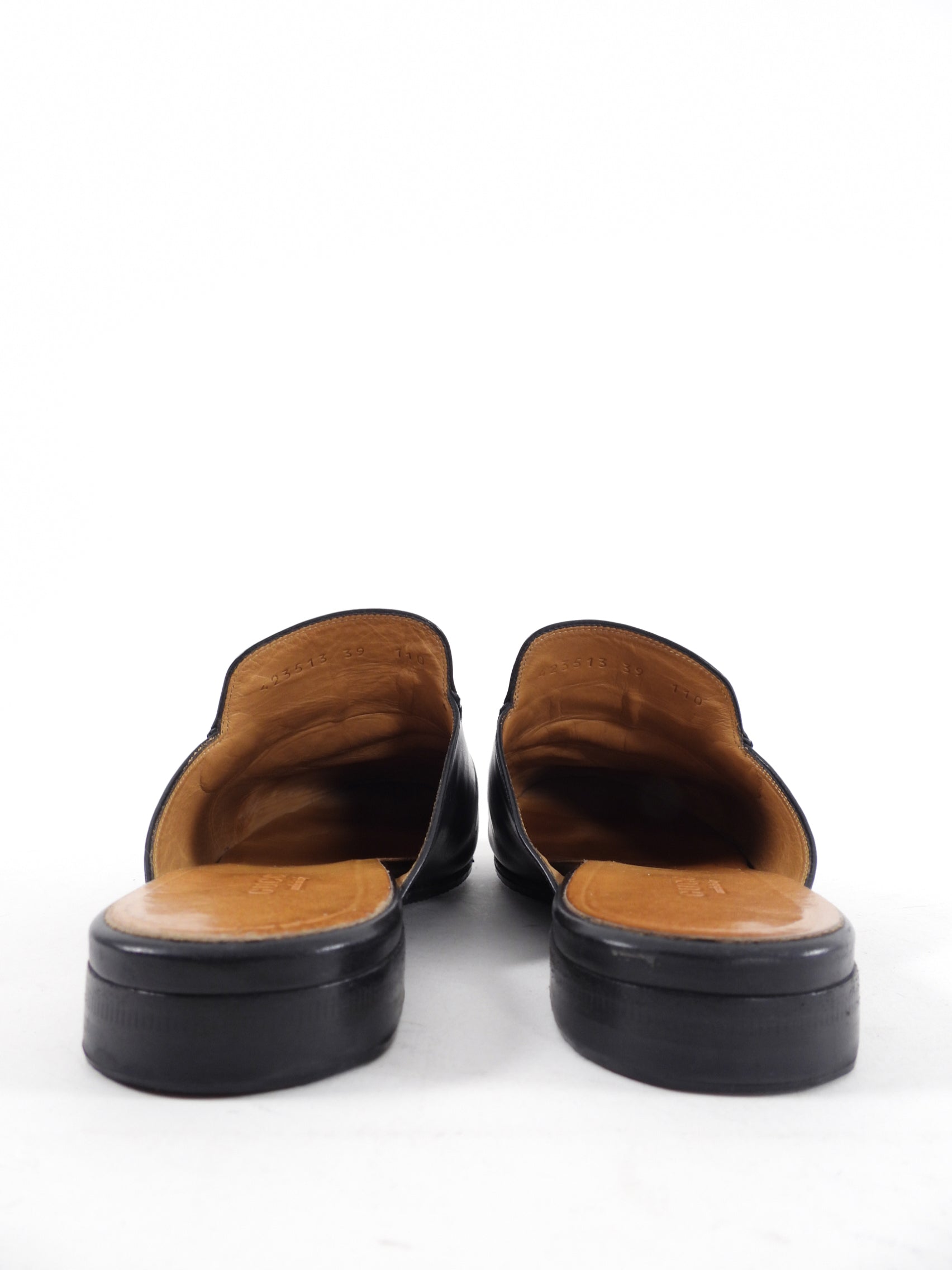 Gucci Black Leather Princetown Slippers - USA 7.5