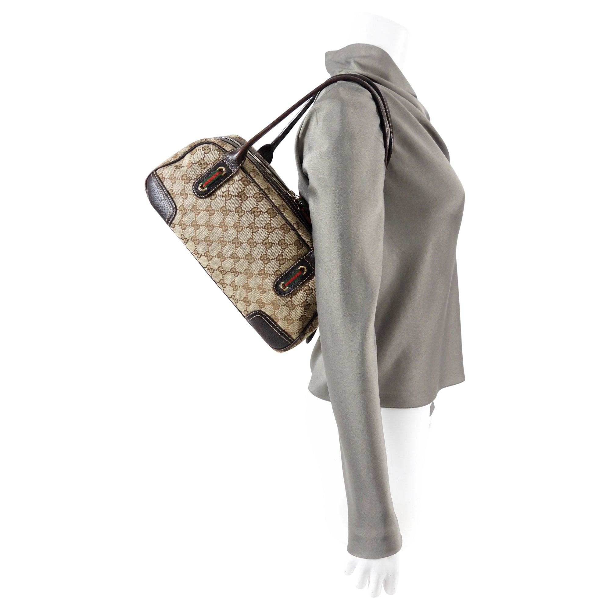 Gucci Princey Monogram Canvas Shoulder Bag