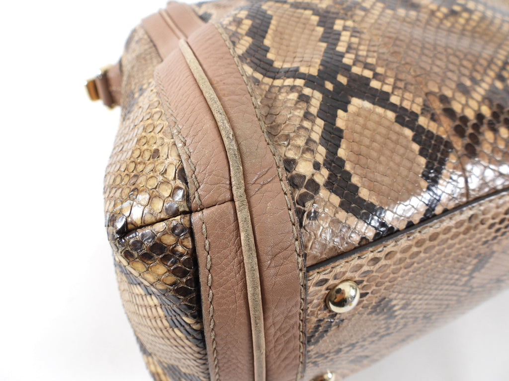 Gucci Python Bella Convertible Tote Bag