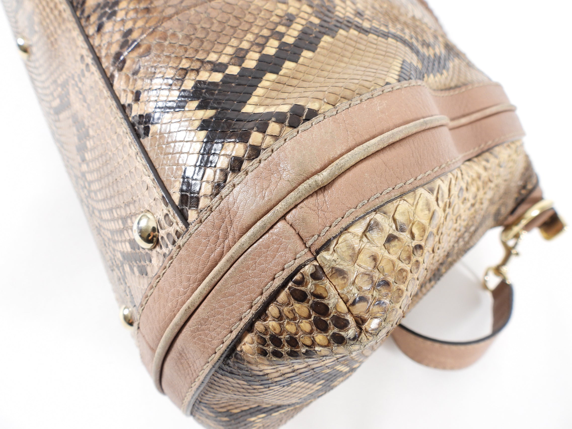 Gucci Python Bella Convertible Tote Bag