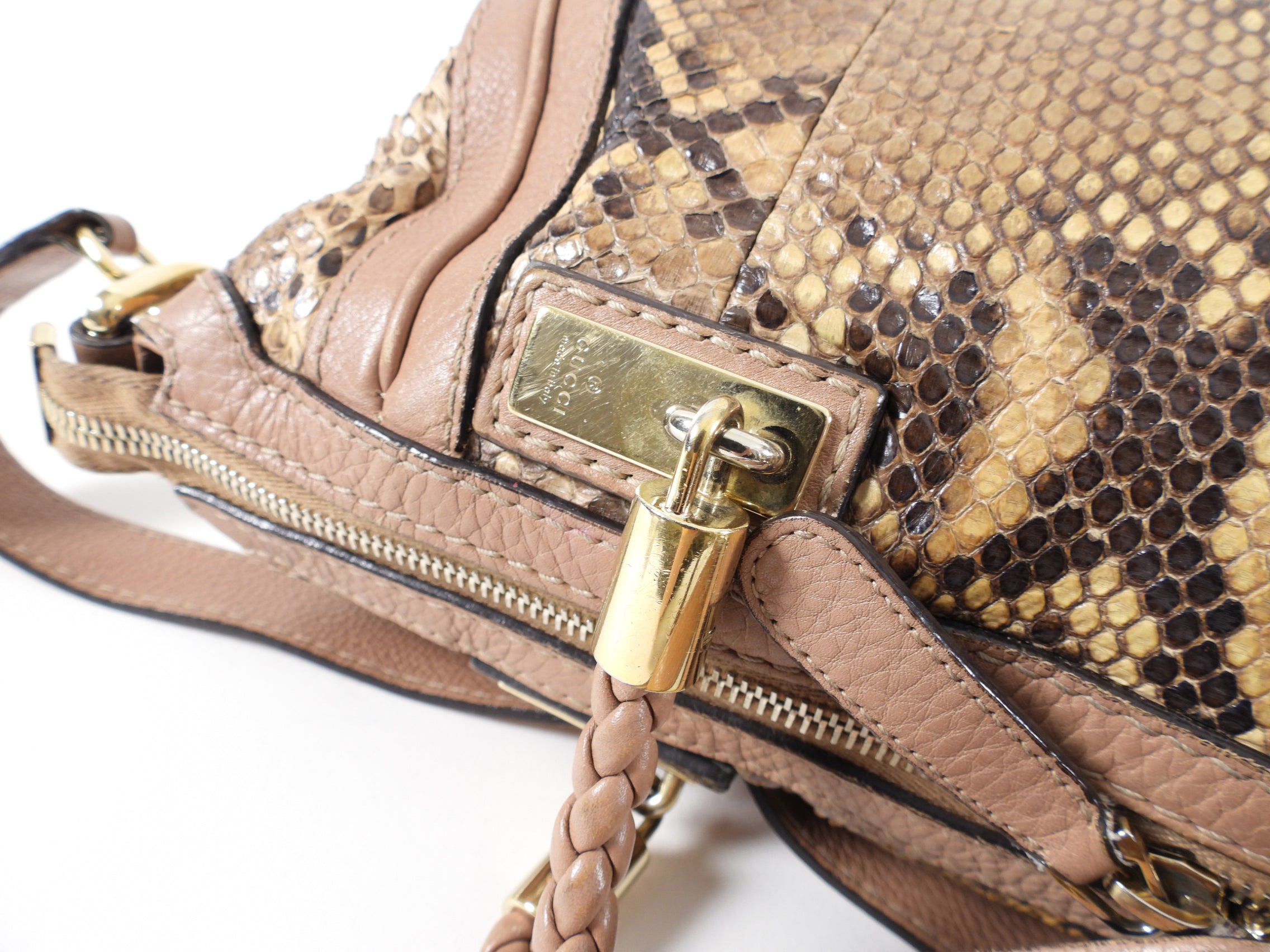 Gucci Python Bella Convertible Tote Bag