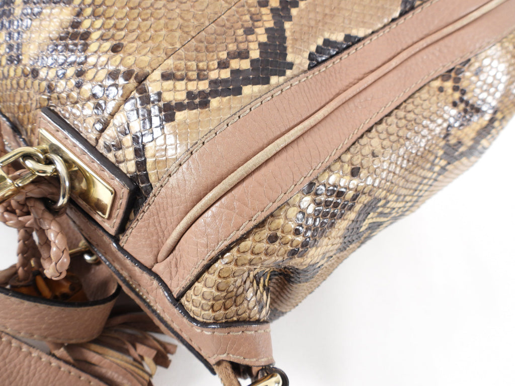 Gucci Python Bella Convertible Tote Bag