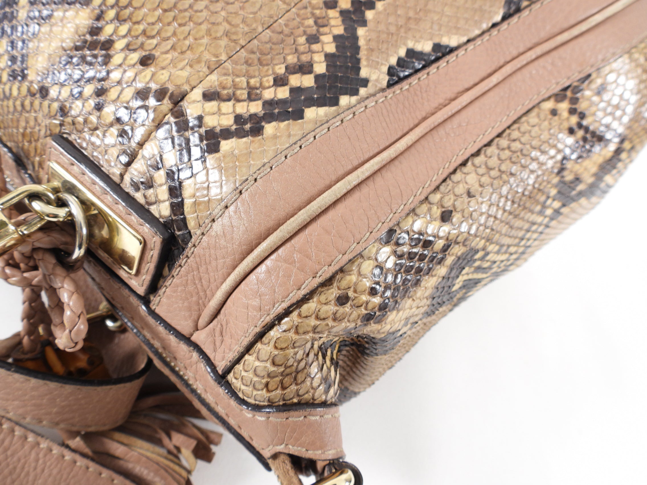 Gucci Python Bella Convertible Tote Bag