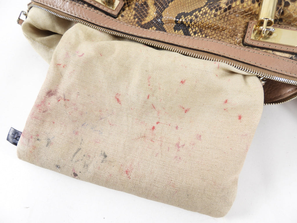 Gucci Python Bella Convertible Tote Bag