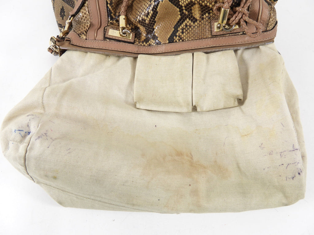 Gucci Python Bella Convertible Tote Bag