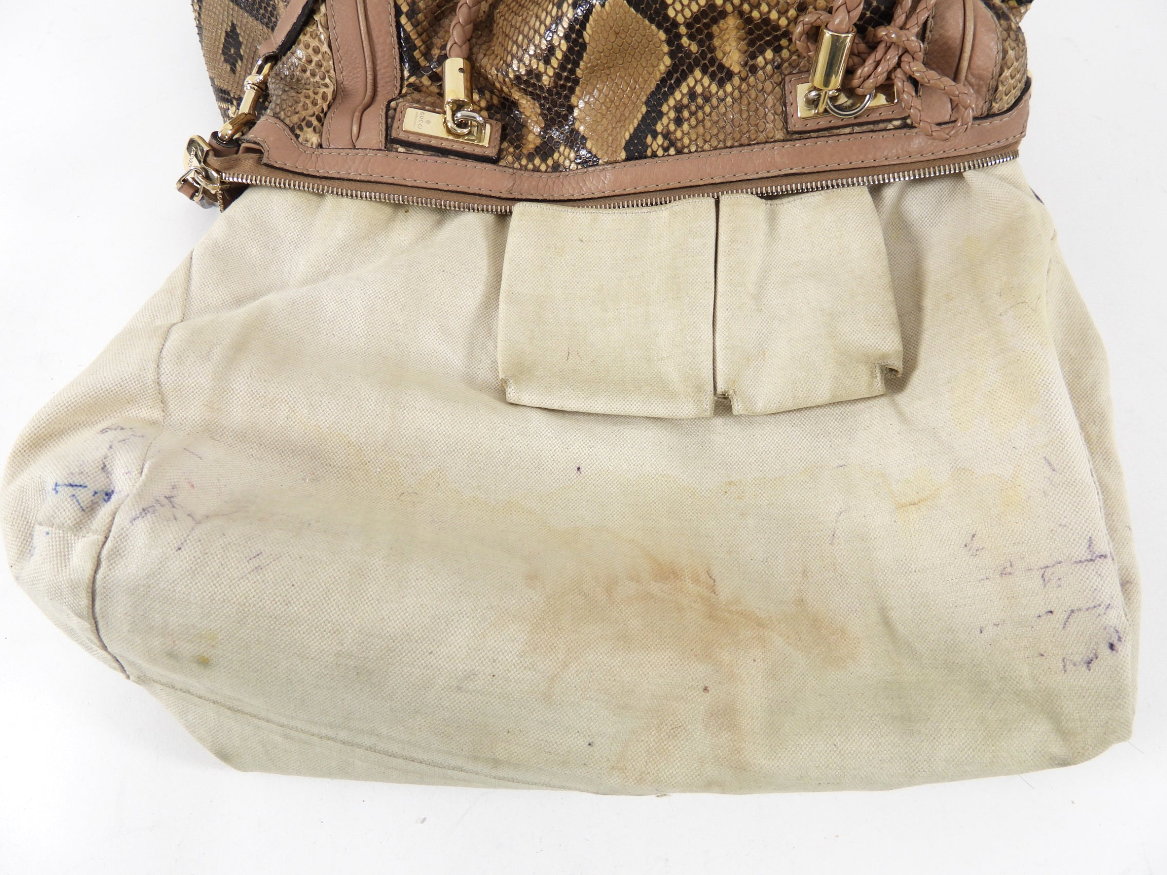Gucci Python Bella Convertible Tote Bag