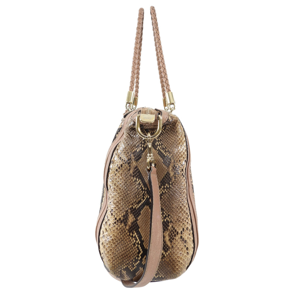 Gucci Python Bella Convertible Tote Bag