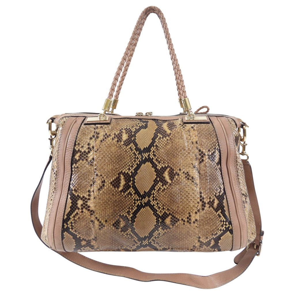 Gucci Python Bella Convertible Tote Bag
