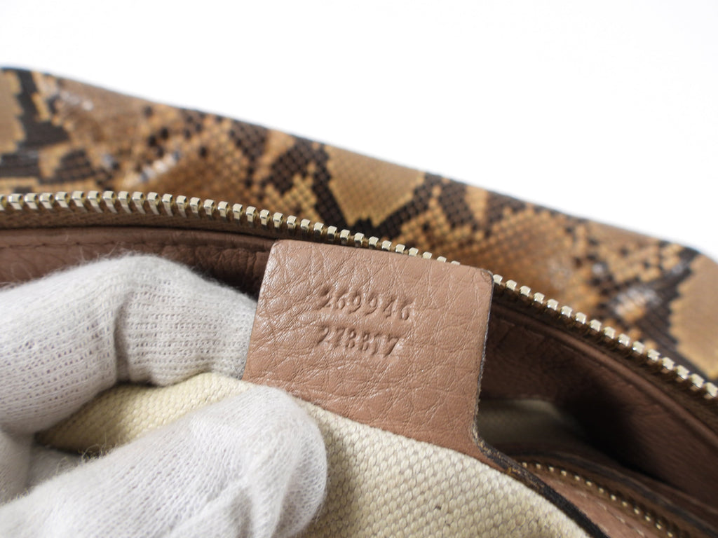 Gucci Python Bella Convertible Tote Bag