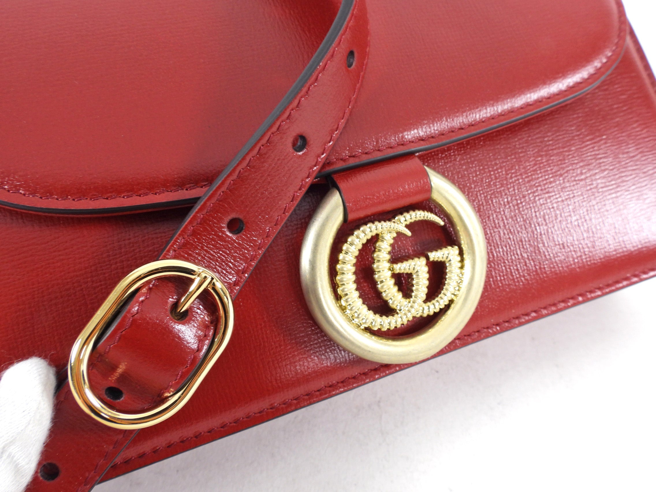 Gucci Red Azalea Michel Print Small Shoulder Bag