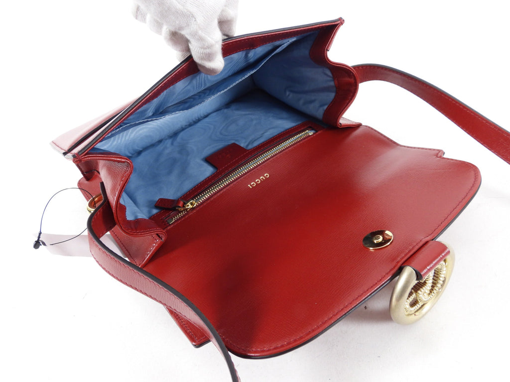 Gucci Red Azalea Michel Print Small Shoulder Bag