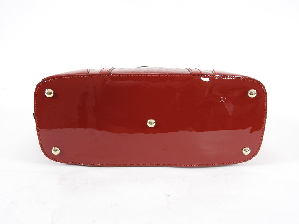 Gucci Red Patent Micro Guccissima Dome Small Nice Bag