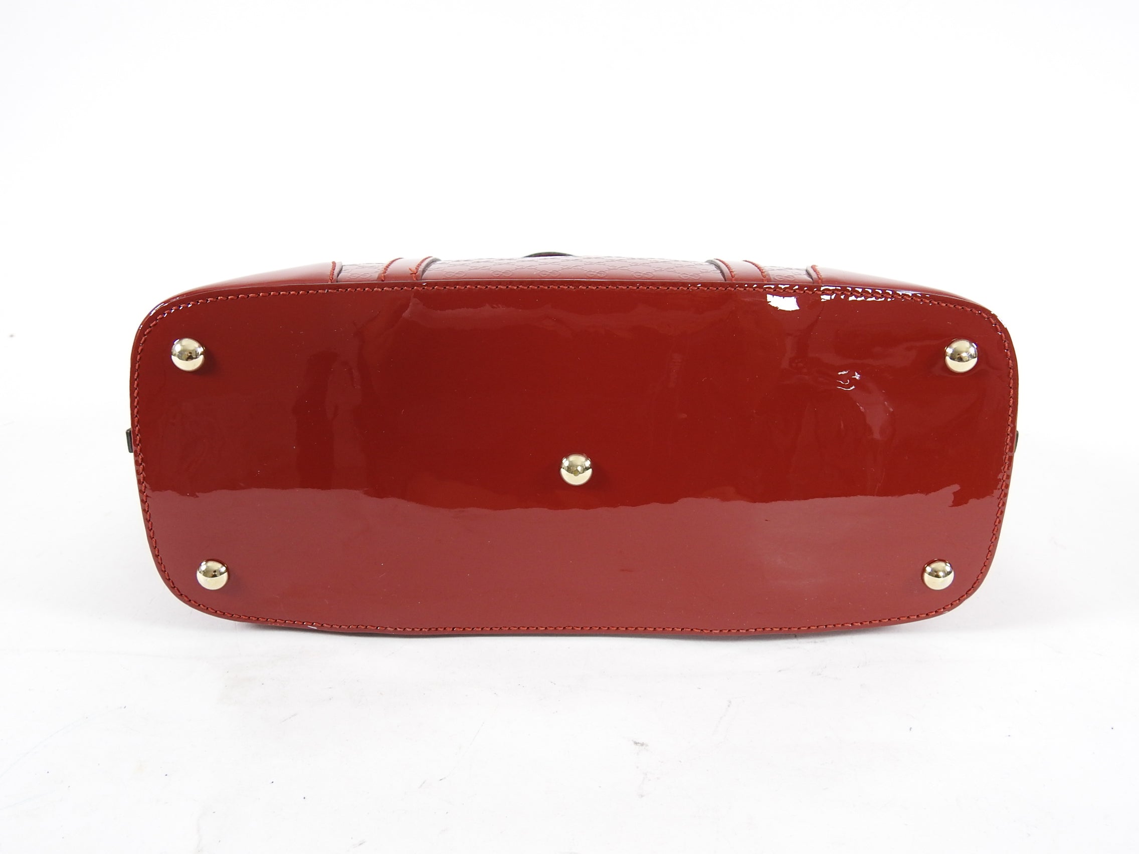 Gucci Red Patent Micro Guccissima Dome Small Nice Bag