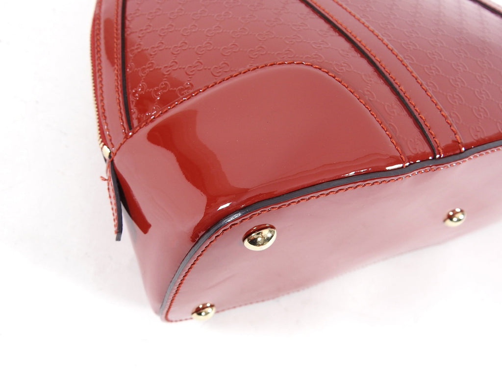 Gucci Red Patent Micro Guccissima Dome Small Nice Bag