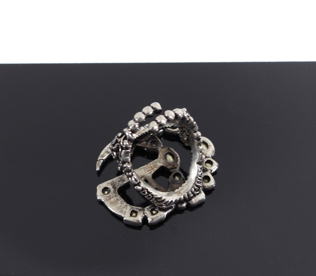 Gucci Crystal Embellished GG Ring - S (6-7)