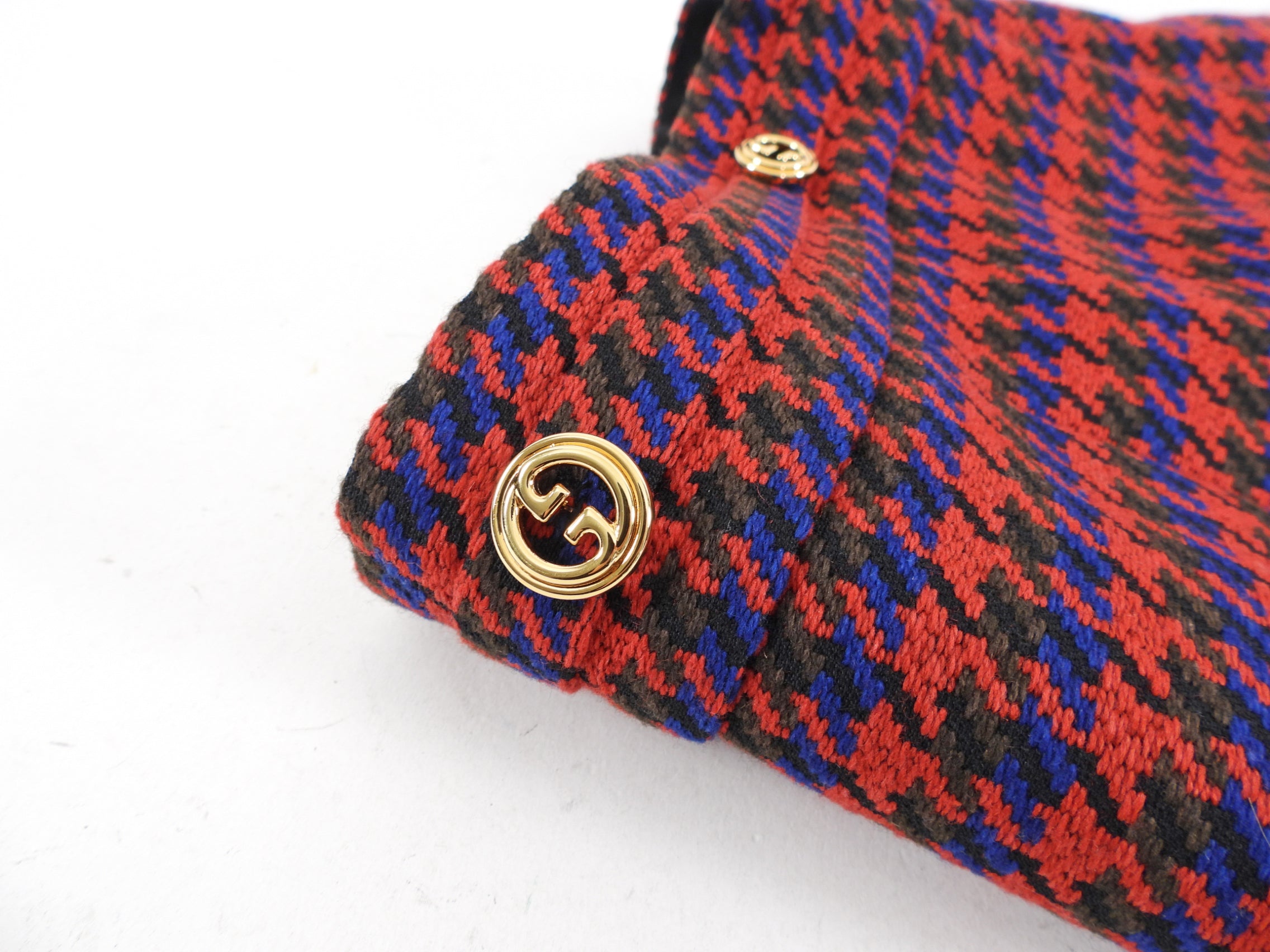 Gucci Red, Green, Blue Check Tweed Mini Skirt - XS / 25" waist