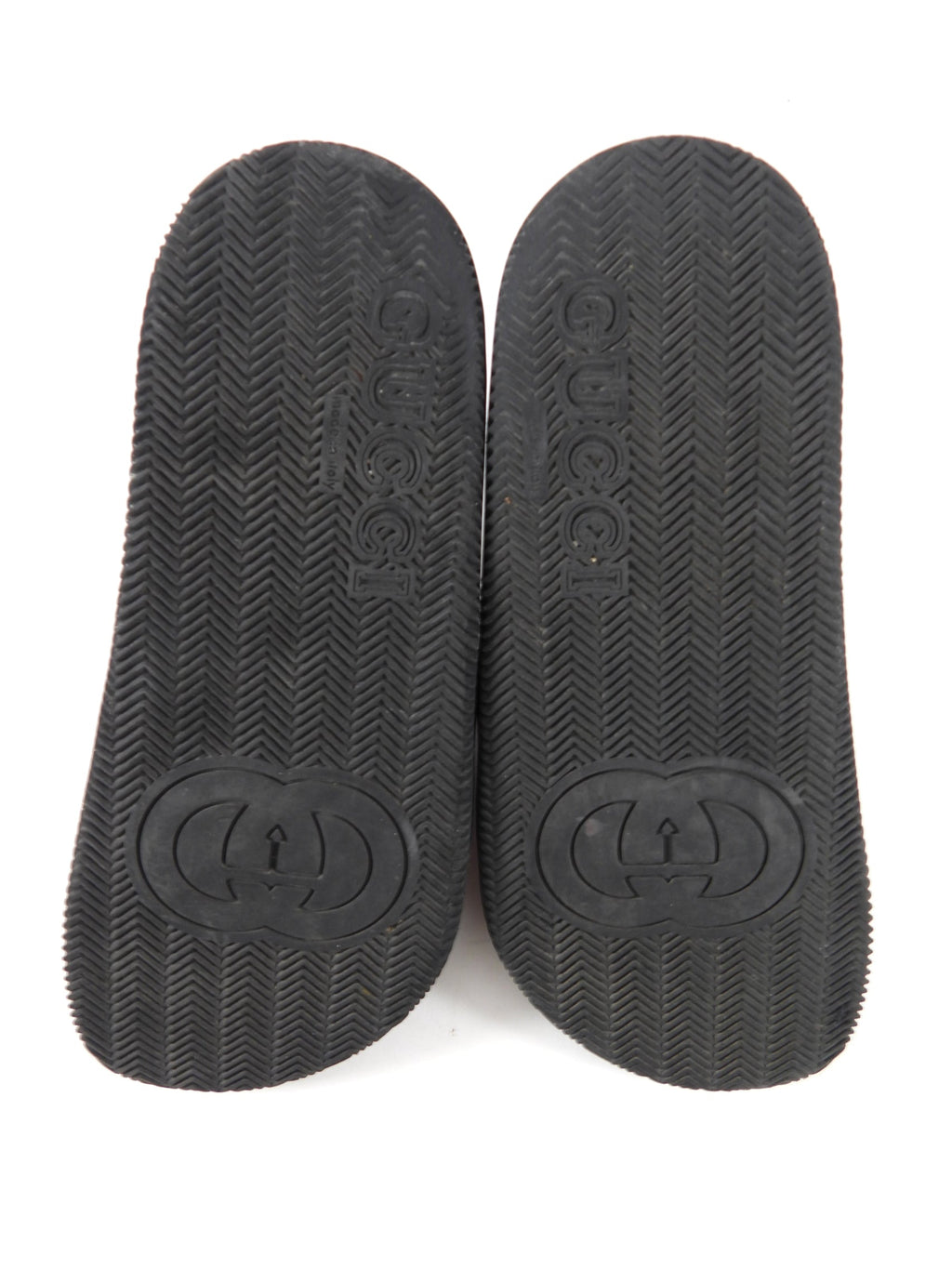Gucci Red and Green Stripe Criss Cross Rubber Pool Slides - 39