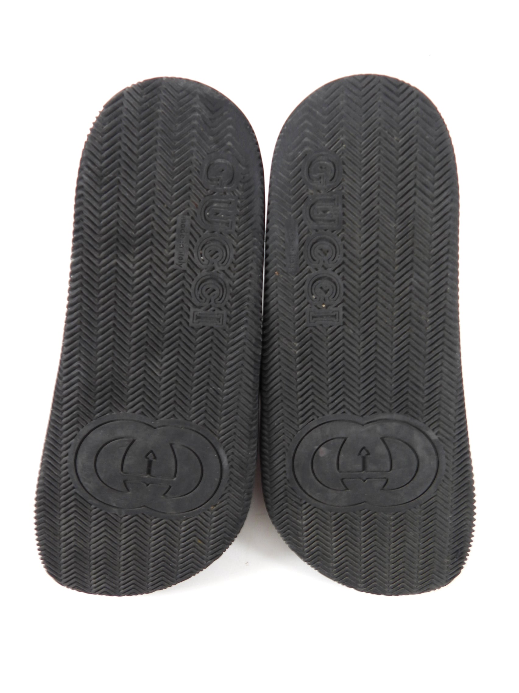 Gucci Red and Green Stripe Criss Cross Rubber Pool Slides - 39