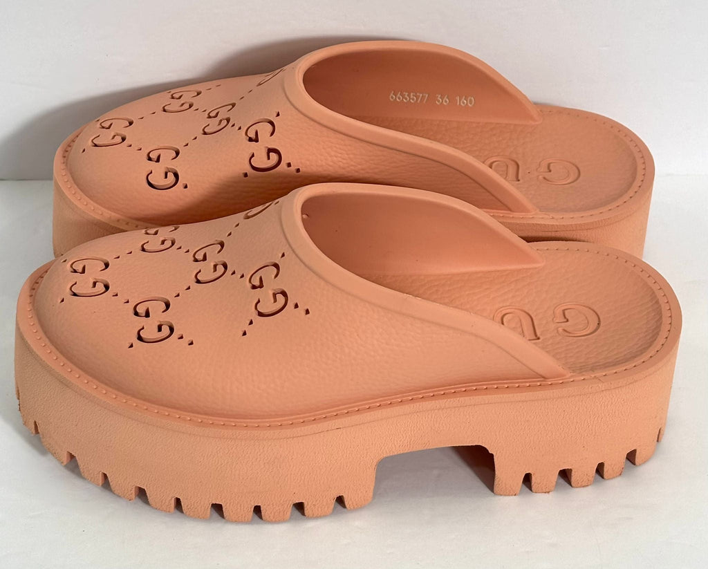 GUCCI ELEA GG LOGO PLATFORM CLOGS