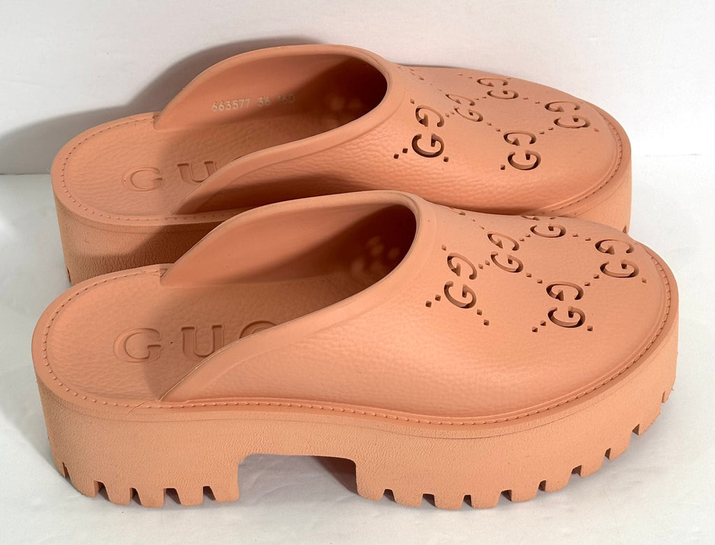 GUCCI ELEA GG LOGO PLATFORM CLOGS