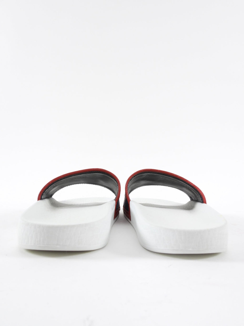 Gucci Red and White Logo Flat Pool Slides - 36