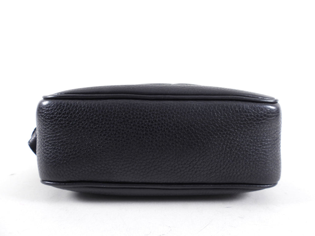 Gucci Black Leather Soho Tassel Crossbody Camera Bag
