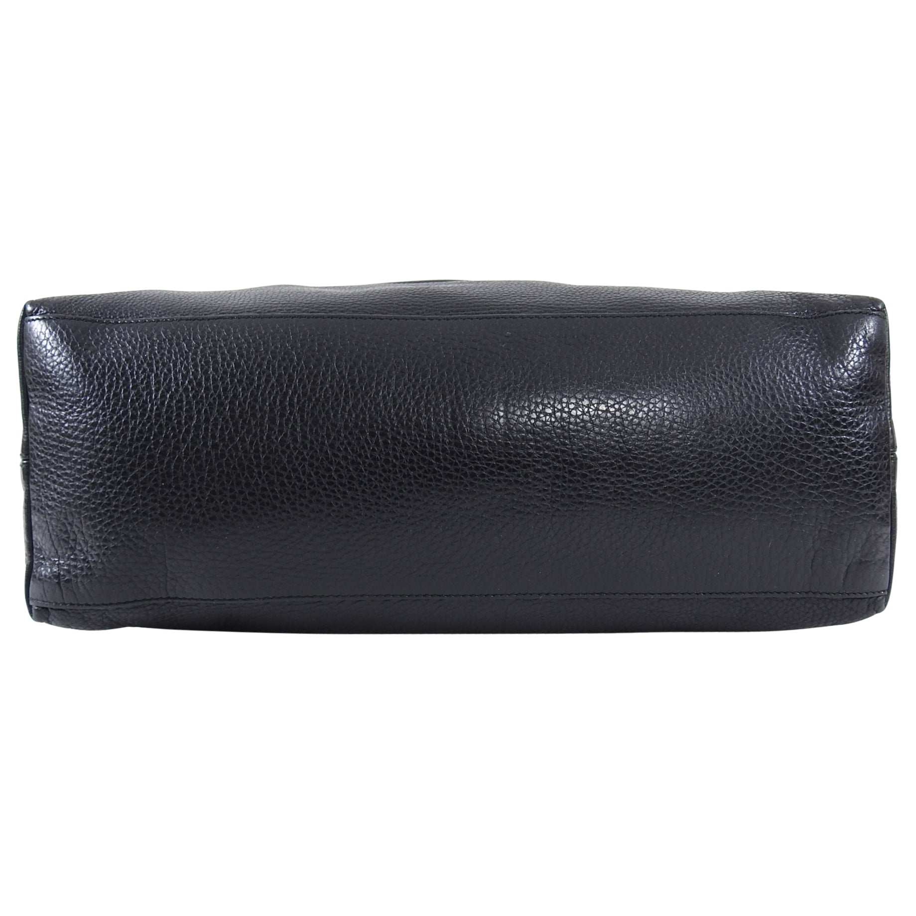Gucci Black Leather Large GG Logo Soho Chain Tote Bag