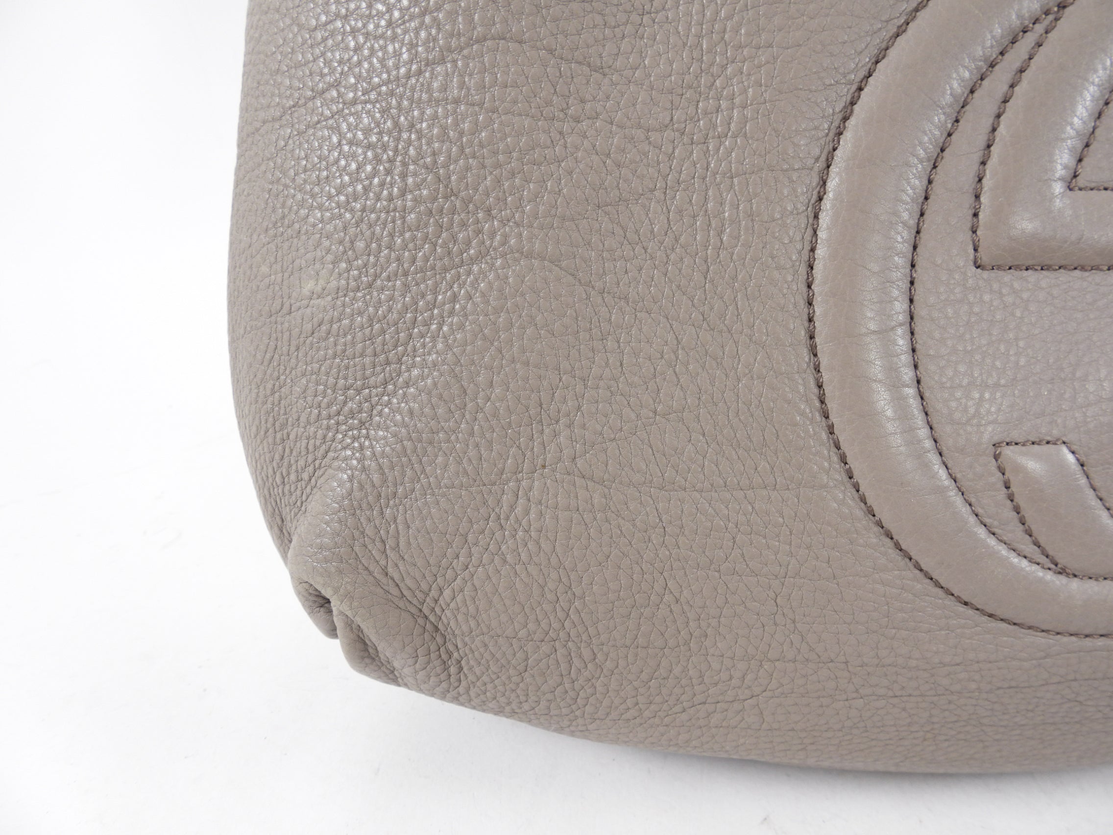 Gucci Taupe Soho Hobo Large Leather Bag