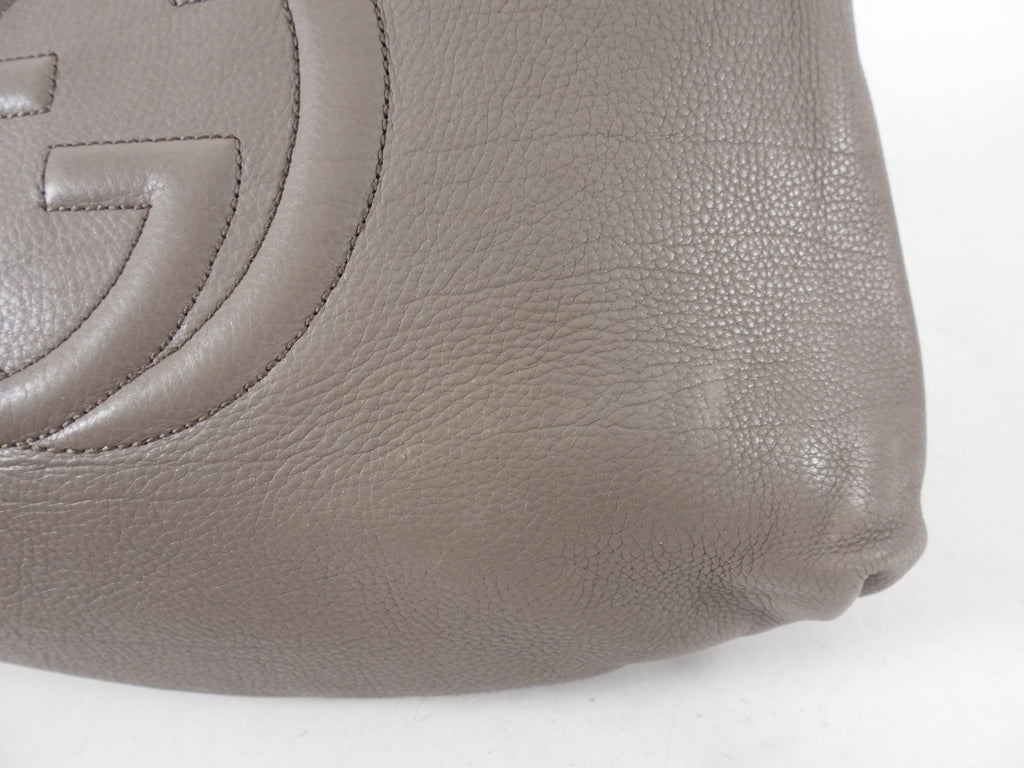Gucci Taupe Soho Hobo Large Leather Bag