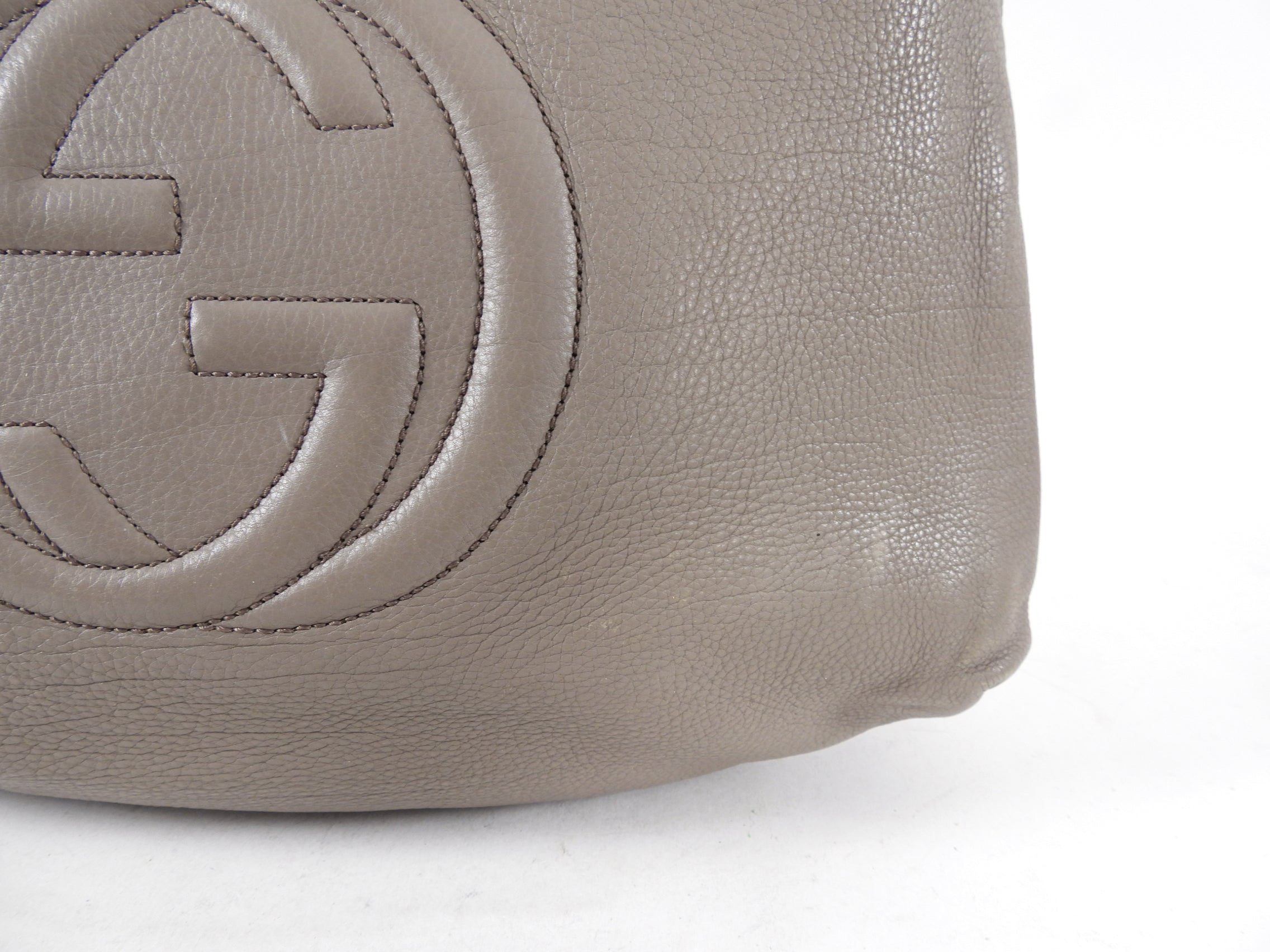 Gucci Taupe Soho Hobo Large Leather Bag