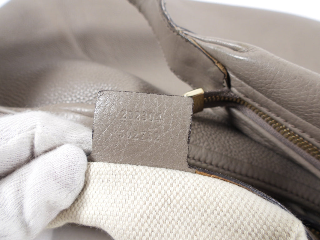Gucci Taupe Soho Hobo Large Leather Bag