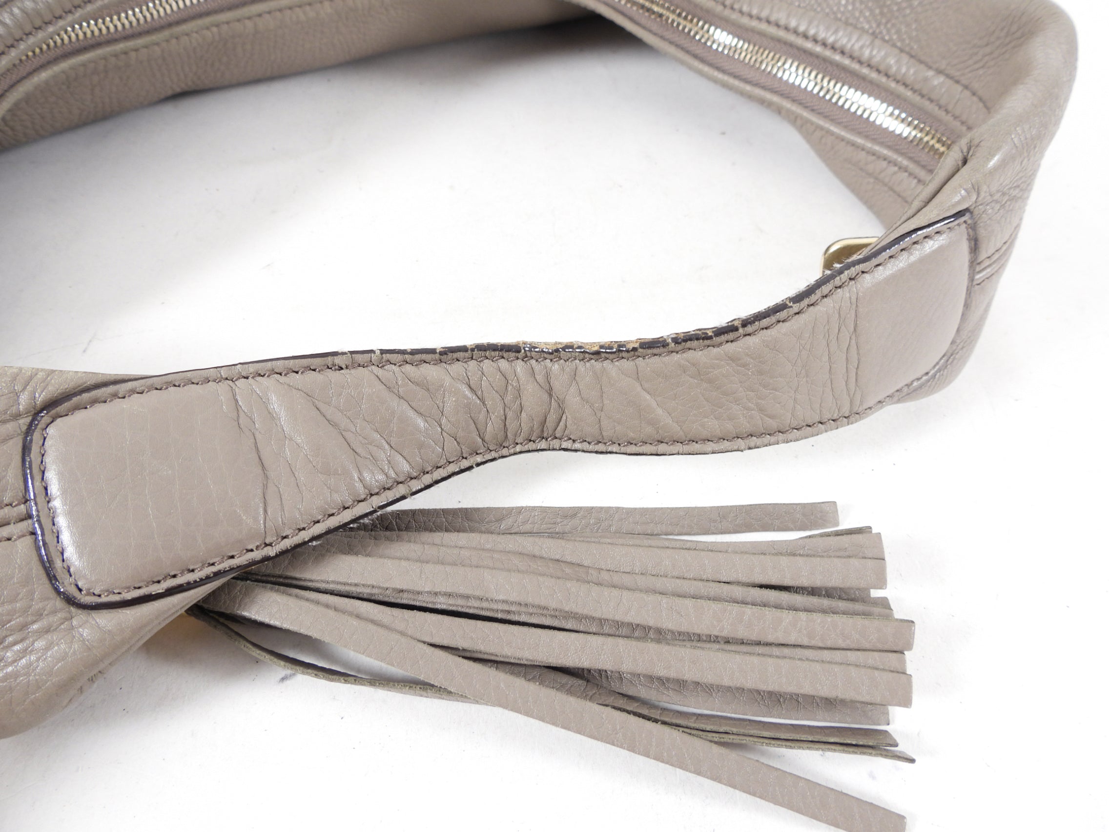 Gucci Taupe Soho Hobo Large Leather Bag