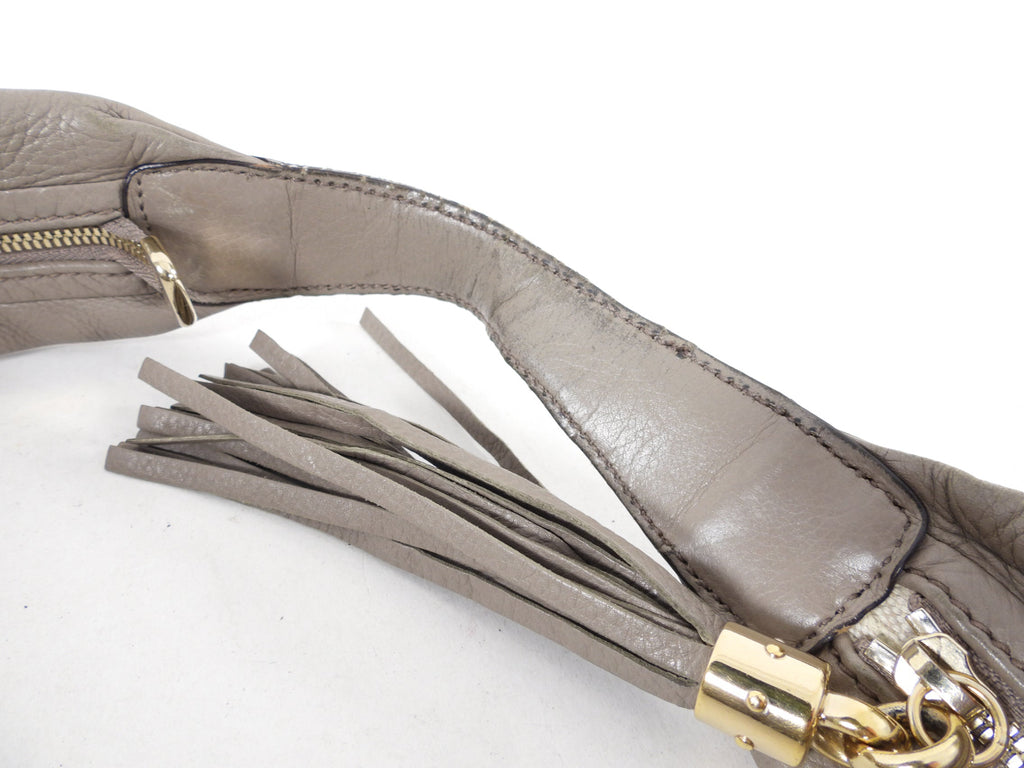 Gucci Taupe Soho Hobo Large Leather Bag